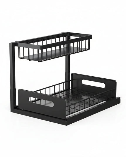 CARLA HOME 2-Tier Under Sink Organiser with Sliding Drawers