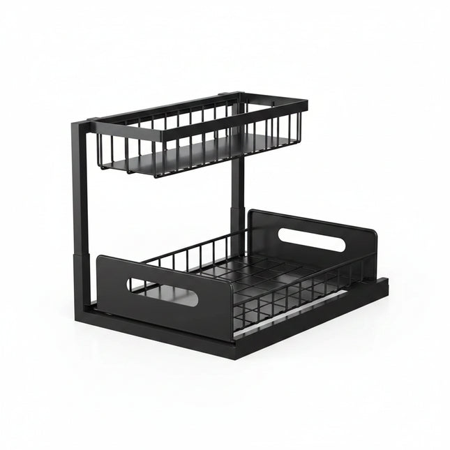 CARLA HOME 2-Tier Under Sink Organiser with Sliding Drawers