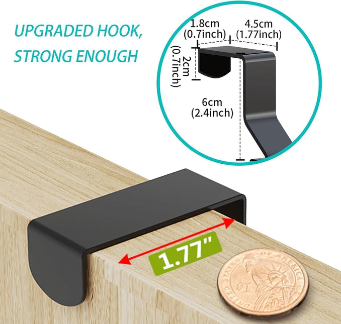 CARLA HOME 6 Tier Over the Door Organizer with Adjustable Metal Pantry Storage Rack and Hanging Baskets for Kitchen and Bathroom-1992735288631365637