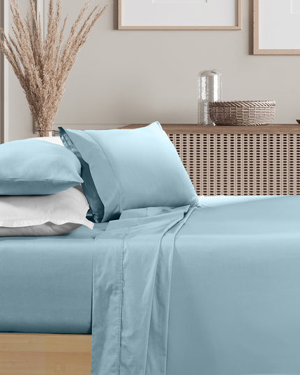 Renee Taylor 1500 Thread count Cotton Blend Sheet sets King Mist-1951134872764551169