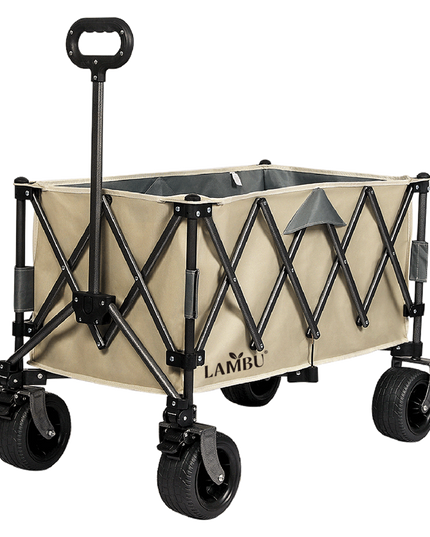 Lambu Folding Wagon Cart Khaki-1975420333397774344