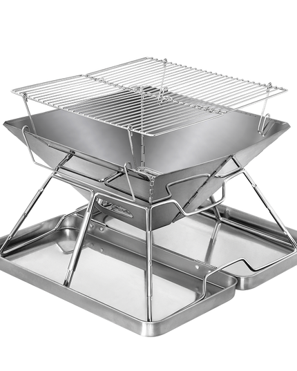 Levede Folding BBQ Portable Charcoal Grill 2-IN-1-1973193516284776456