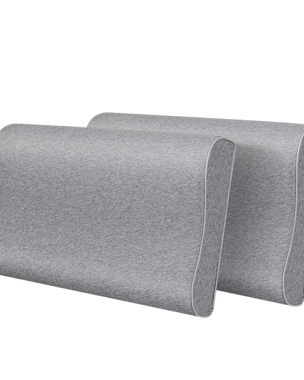 Dreamz Memory Foam Pillow Pillowcase Supprt Grey Rebound-1973193536606179336