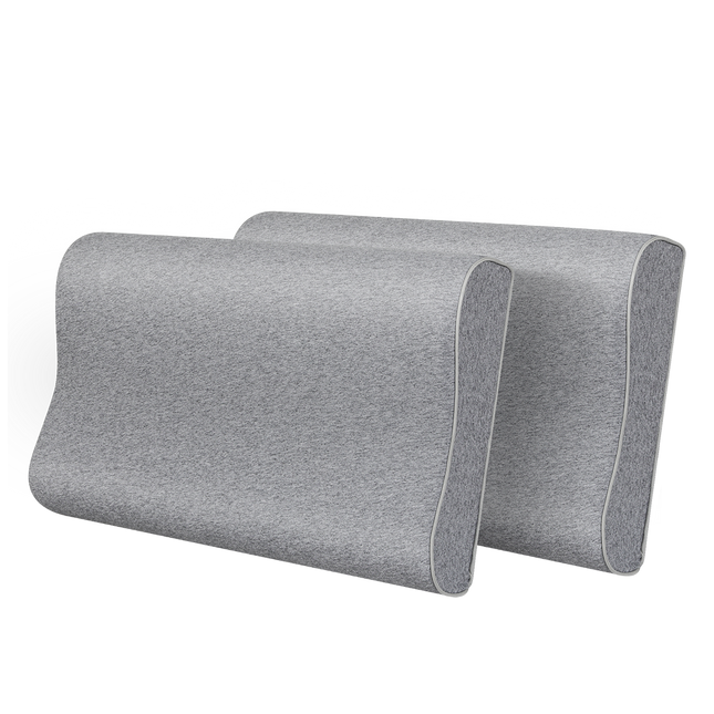 Dreamz Memory Foam Pillow Pillowcase Supprt Grey Rebound-1973193536606179336