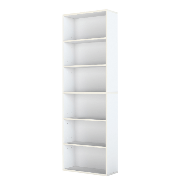 Levede 6 Tier Book Shelf Adjustable Shelves White-1984023719693127688