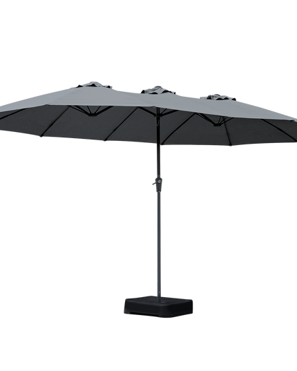 Centra 4M Double-sided Patio Umbrella Outdoor Umbrella Base Stand Grey-1973193483040722952