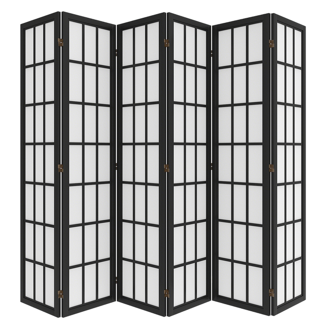 Levede 6 Panel Room Divider 170cm Freestanding Screen-1973193605594091528