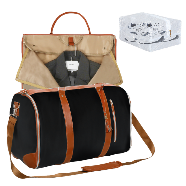 Slimbridge Garment Bags 2 in 1 Hanging Suit Bag Black-1973193511423578120