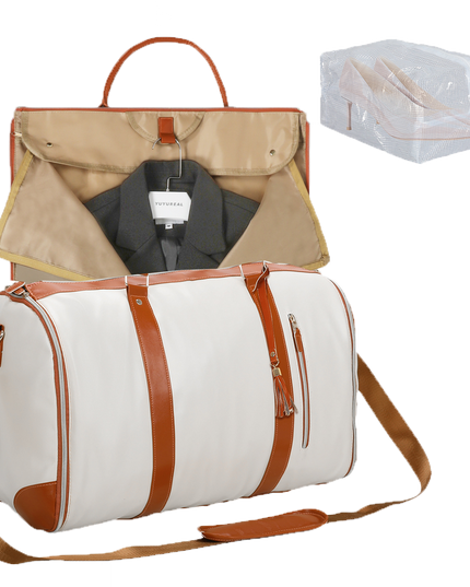 Slimbridge Garment Bags Hanging Suit Duffel Bag Beige-1975420336547696648