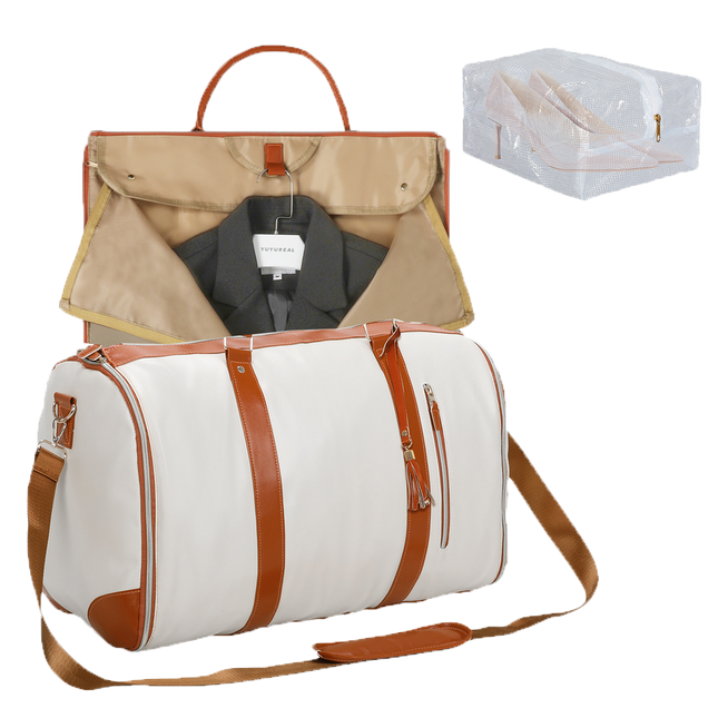 Slimbridge Garment Bags Hanging Suit Duffel Bag Beige-1975420336547696648