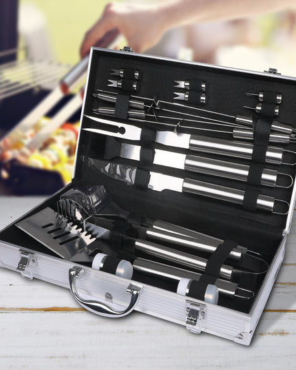Moyasu 18Pcs BBQ Tool Set Stainless-1975420517120872454