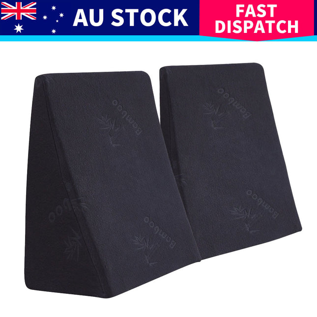 Cool Gel Memory Foam Bed Wedge Pillow With Cover-1973193472198447113