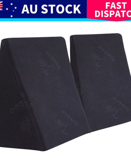 Cool Gel Memory Foam Bed Wedge Pillow With Cover-1973193472395579401