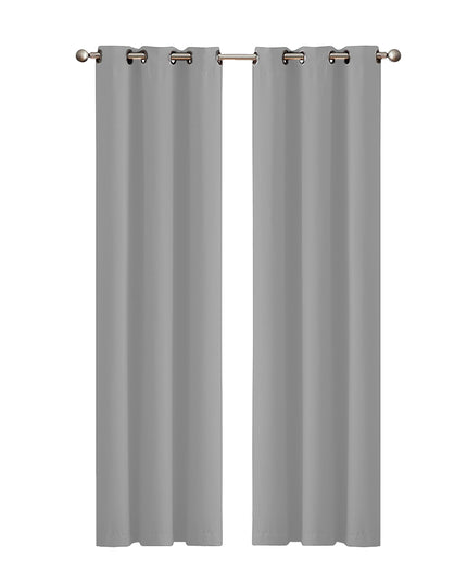 2x Blockout Curtains Panels 3 Layers Grey-1973194063247183872