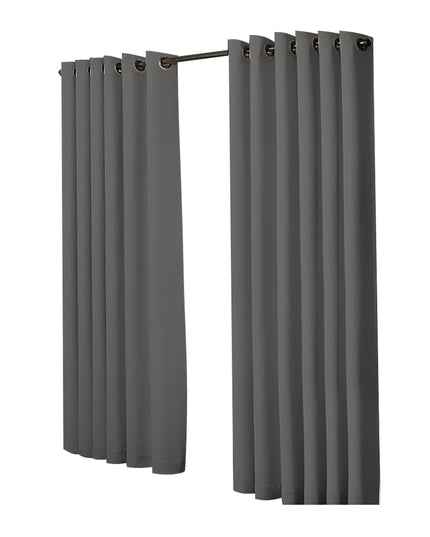 2x Blockout Curtains Panels 3 Layers Charcoal-1975420490784837633