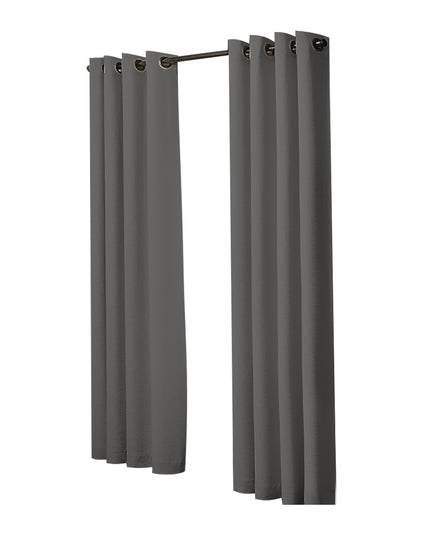 2x Blockout Curtains Panels 3 Layers Charcoal CD1003-132X213-GR-1973194063054245889
