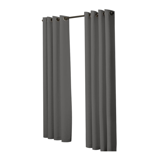 2x Blockout Curtains Panels 3 Layers Charcoal CD1003-132X213-GR-1973194063054245889