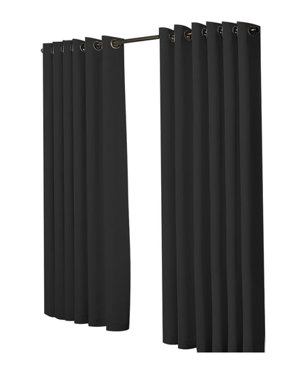 2x Blockout Curtains Panels 3 Layers Black-1975420490608676865