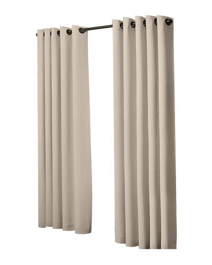2x Blockout Curtains Panels 3 Layers Beige-1973194063431733249