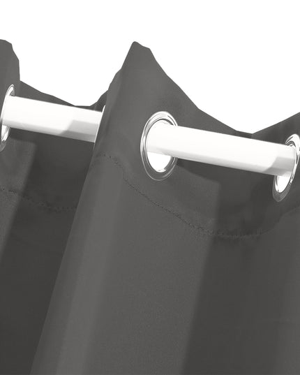2x Blockout Curtains Panels 3 Layers Charcoal-1973194062274105349