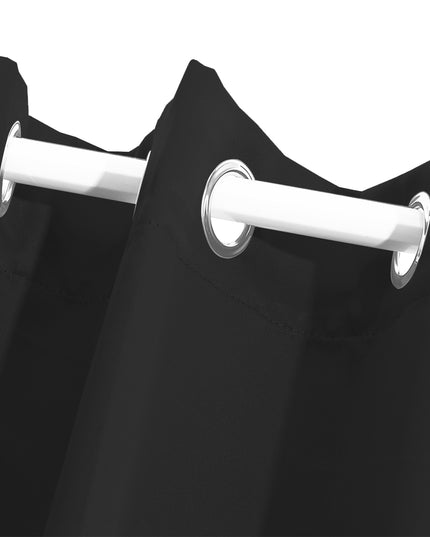 2x Blockout Curtains Panels 3 Layers Black-1975420490071805957