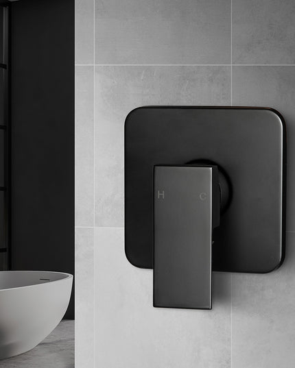 Dutxa Bathroom Shower Mixer Tap Brass Black-1973193895995117574