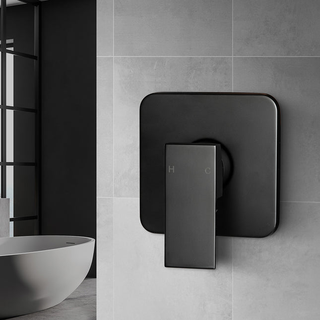 Dutxa Bathroom Shower Mixer Tap Brass Black-1973193895995117574