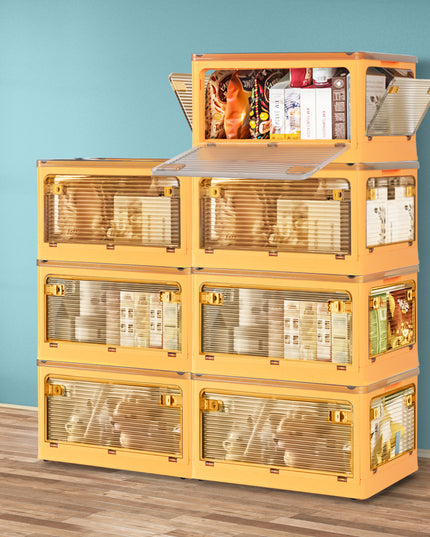 Storage Organiser Large Box Stackable M Orange Medium-1973193712657895430