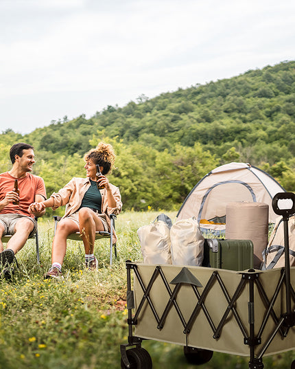 Lambu Folding Wagon Cart Khaki-1975420333397774342