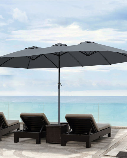 Centra 4M Double-sided Patio Umbrella Outdoor Umbrella Base Stand Grey-1973193483040722950