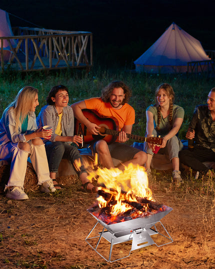 Levede Portable Folding BBQ Charcoal Grill Silver-1973193516473520134