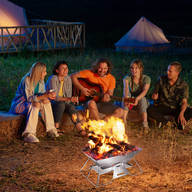 Levede Portable Folding BBQ Charcoal Grill Silver-1973193516473520134