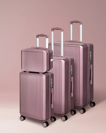 Slimbridge Luggage Suitcase Trolley Rose gold 4pc 14"+20"+24"+28"-1973193944368025606