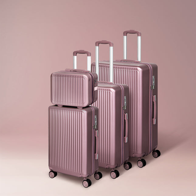 Slimbridge Luggage Suitcase Trolley Rose gold 4pc 14"+20"+24"+28"-1973193944368025606