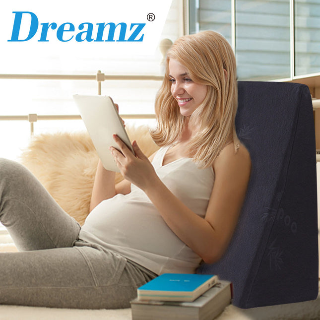 Cool Gel Memory Foam Bed Wedge Pillow With Cover-1973193472395579398