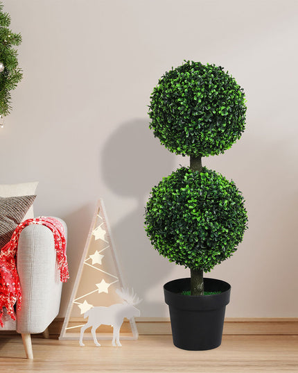 Lambu Artificial Double Ball Boxwood Trees-1973193501952839686