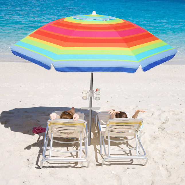 Mountview 2M Outdoor Beach Umbrellas Sand Colorful-1975420331447422982