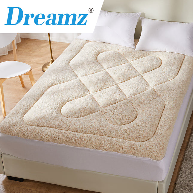 DreamZ Mattress Topper 100% Wool Underlay Double-1973193978908119046