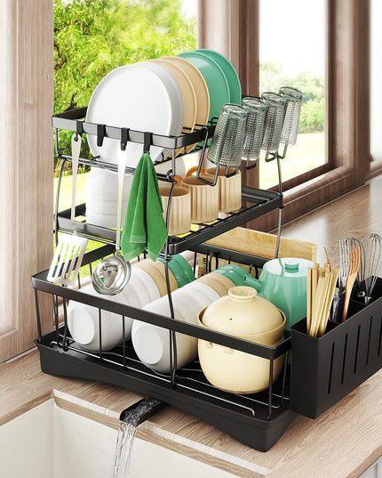 Toque Dish Drying Rack Plate Drainer Cup Holder-1975420347033456646