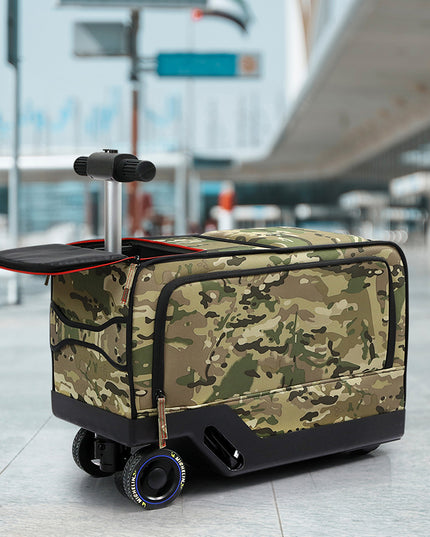 Slimbridge 20" Electric Riding Luggage Suitcase Green Colour-1975420419313897478