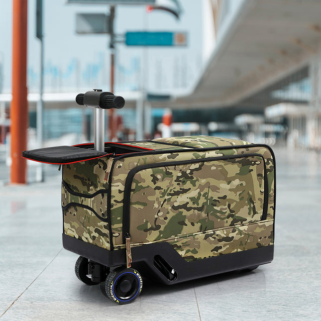 Slimbridge 20" Electric Riding Luggage Suitcase Green Colour-1975420419313897478