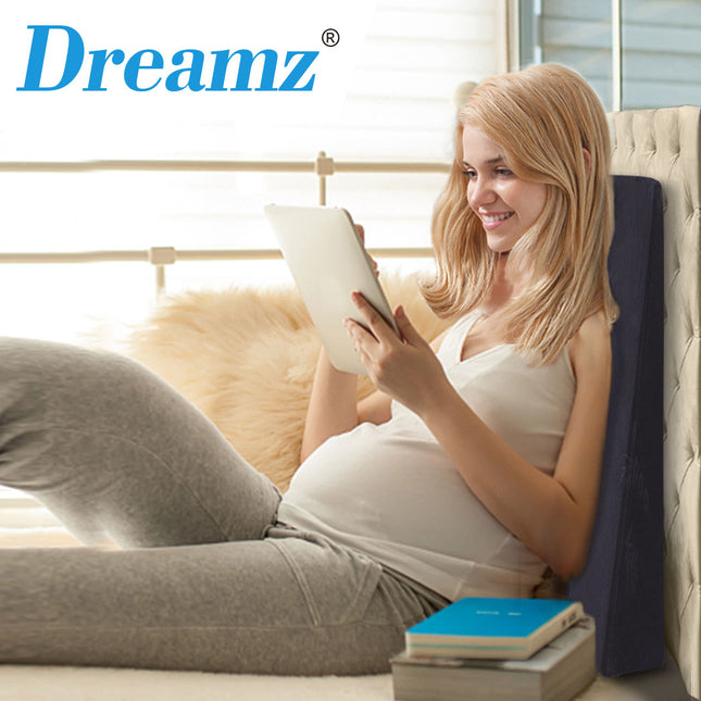 Cool Gel Memory Foam Bed Wedge Pillow With Cover Black 10-1973193850927321094