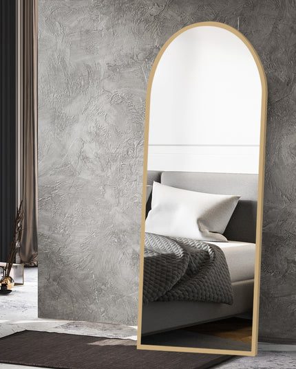 Yezi Floor Mirror Full Length Mirrors 1.8M Gold White-1973193813853868038