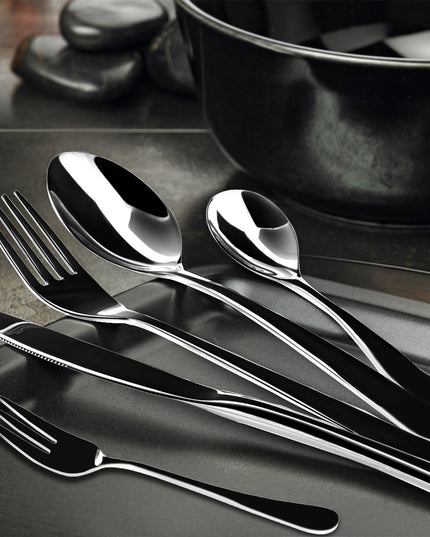 Stainless Steel Cutlery Set Travel Knife Black-1973193929255948294