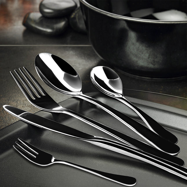 Stainless Steel Cutlery Set Travel Knife Black-1973193929255948294