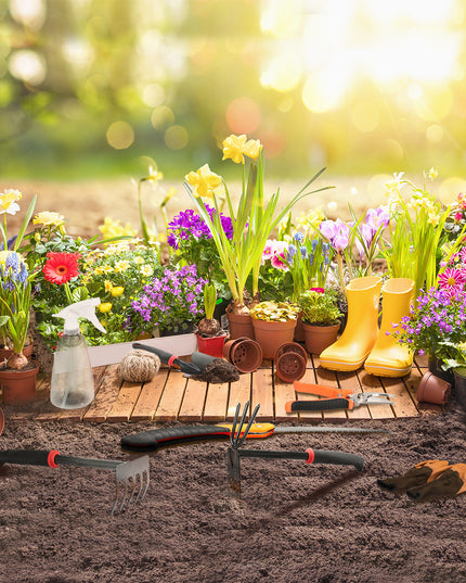 Lambu Gardening Hand Tools 7PC with Storage Bag-1975420464029372422