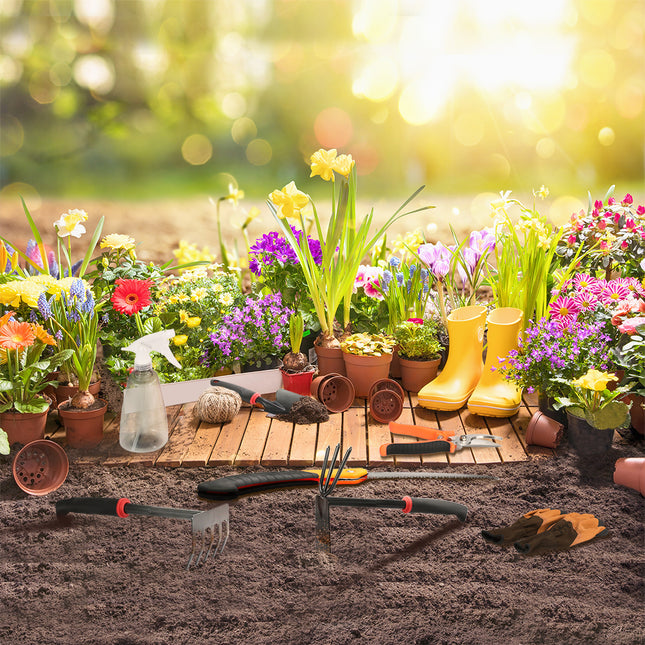 Lambu Gardening Hand Tools 7PC with Storage Bag-1975420464029372422