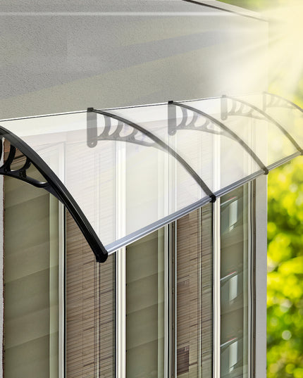 Mountview Window Door Awning Outdoor 1M X 4M Transparent 1x4M-1973193988395634694