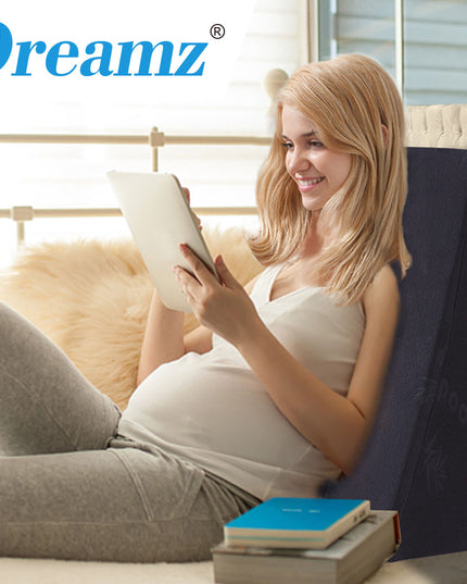 2x Cool Gel Memory Foam Bed Wedge Pillow Black 25x2-1973193851468386310