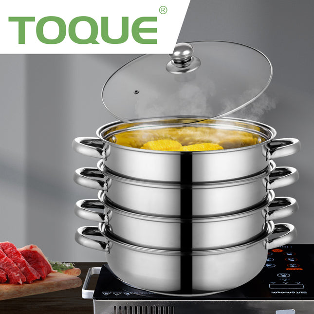 TOQUE Stainless Steel Steamer Meat Vegetable-1973193931898359814